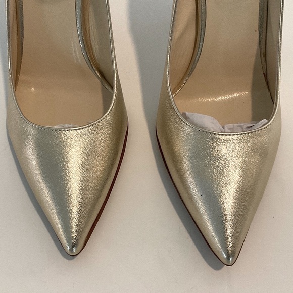 BUTTER Gold Leather Heels Size 8 EXCELLENT CONDITION - Picture 5 of 11